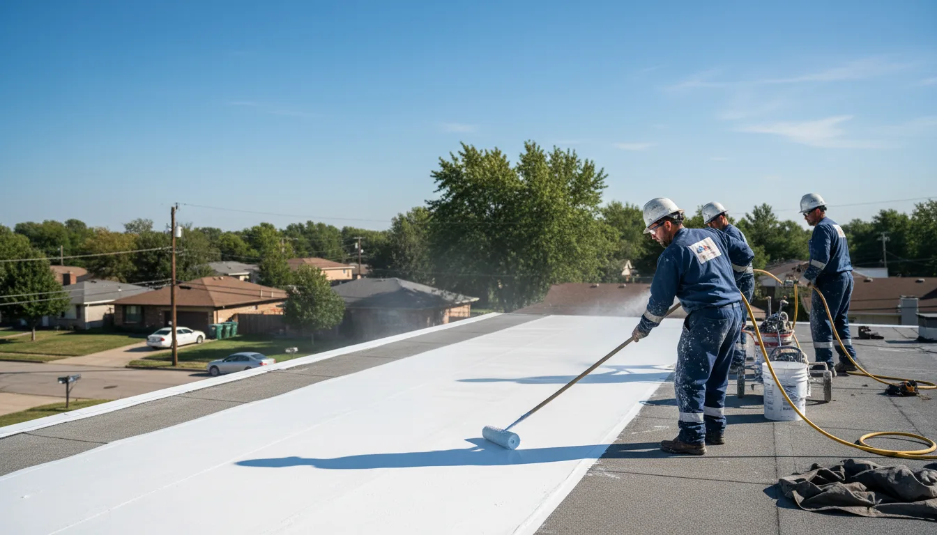 Commercial roof coating in Bluford, IL near me